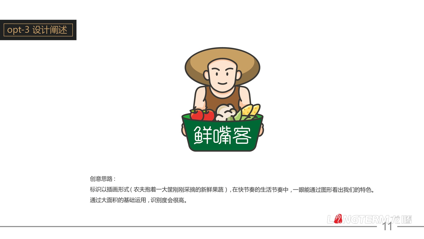 鲜嘴客品牌标记设计_农业食物公司品牌LOGO形象设计公司